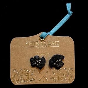 Anthropologie Fleur  Earrings Black